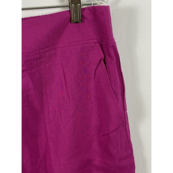 Wild fox Women’s Pink Rayon Shorts Sz XL Pull On 5” Inseam Stretch Flat Front - Picture 4 of 14